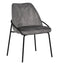 Silla comercial Kingstrong Budelli tapizada con cuatro patas en acabado negro mate