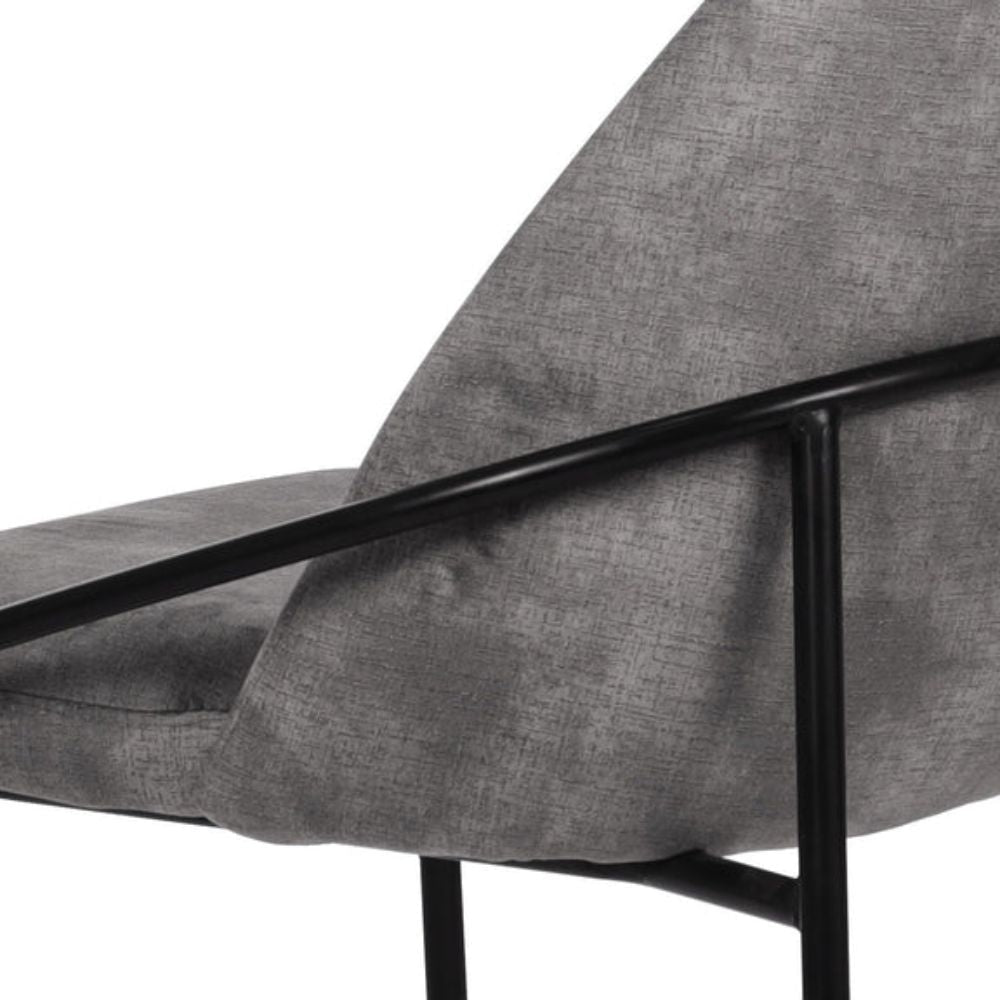 Silla comercial Kingstrong Budelli tapizada con cuatro patas en acabado negro mate