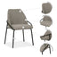Silla comercial Kingstrong Budelli tapizada con cuatro patas en acabado negro mate