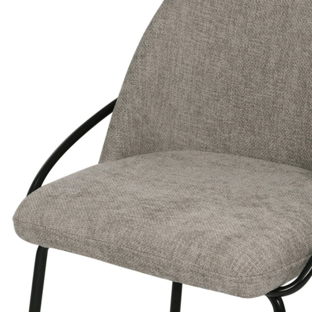 Silla comercial Kingstrong Budelli tapizada con cuatro patas en acabado negro mate