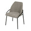 Silla comercial Kingstrong Budelli tapizada con cuatro patas en acabado negro mate