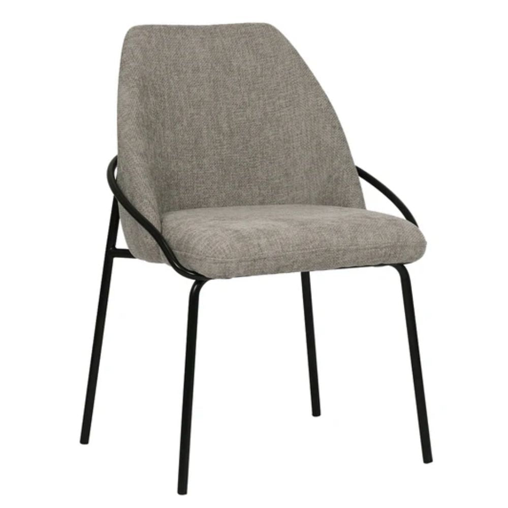 Silla comercial Kingstrong Budelli tapizada con cuatro patas en acabado negro mate