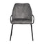 Silla comercial Kingstrong Budelli tapizada con cuatro patas en acabado negro mate