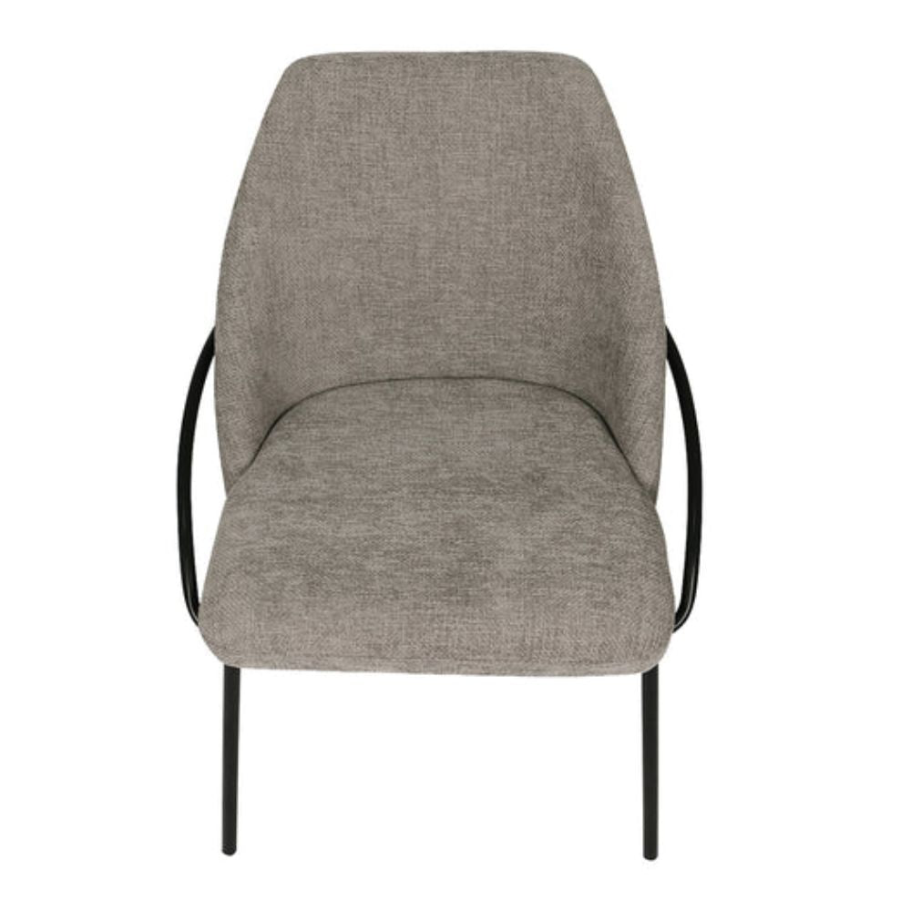 Silla comercial Kingstrong Budelli tapizada con cuatro patas en acabado negro mate
