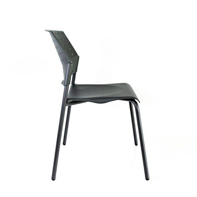 Labenze Silla Areta 106-00213 Asiento Respaldo Polipropileno Base 4 Puntas Acero Pintado Gris