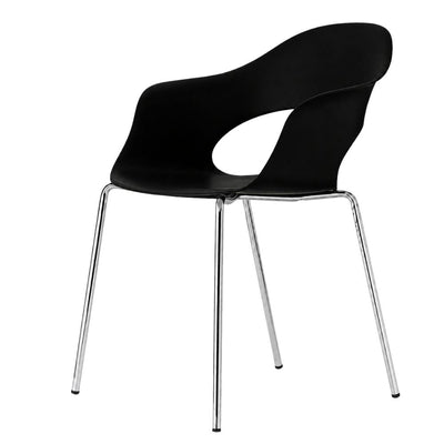 Silla - LABENZE LADY B 155-22120 - Varios Colores - Patas Tubular Acero Cromo y Apilable - 155-22120 - Labenze - NOGAL BEAT - Silla Comercial Interior