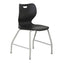 SILLA NOGAL BEAT AB - 100V | Silla Escolar para Instituciones | Estructura Tubular Pintada | Polipropileno | Interior - AB - 100V - ALBAR - NOGAL BEAT - silla