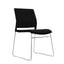 Silla de visita ALBAR A-600T con respaldo de polipropileno, asiento tapizado y estructura cromada