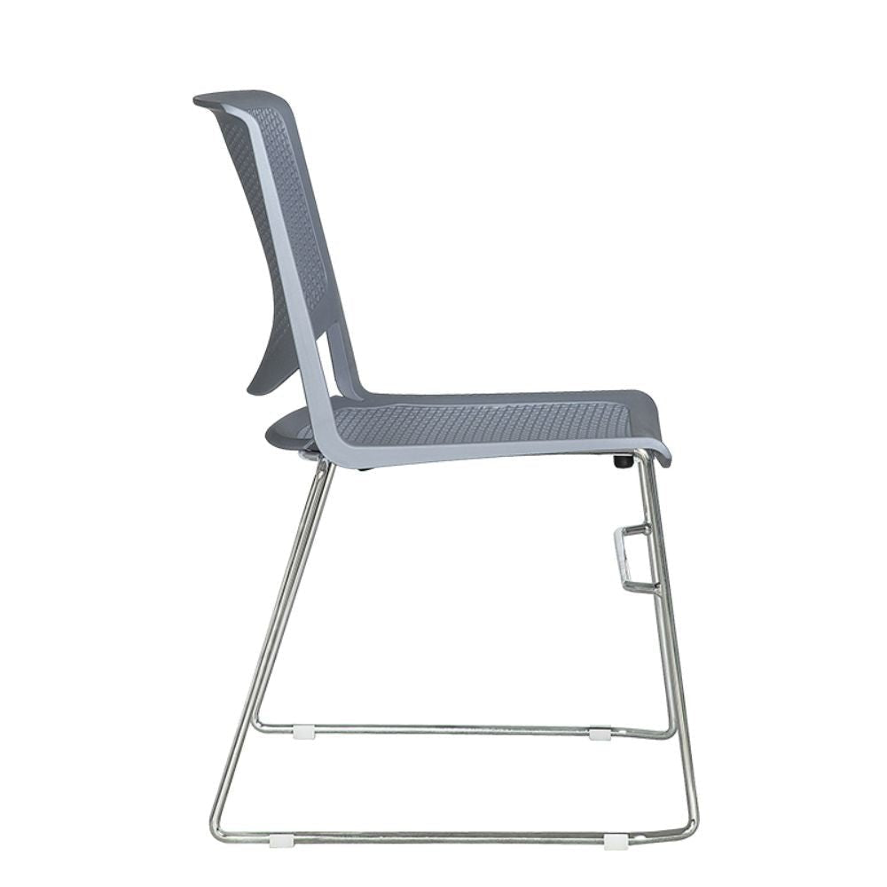 Silla comercial ALBAR A-630 con estructura de cold roll y respaldo y asiento de polipropileno