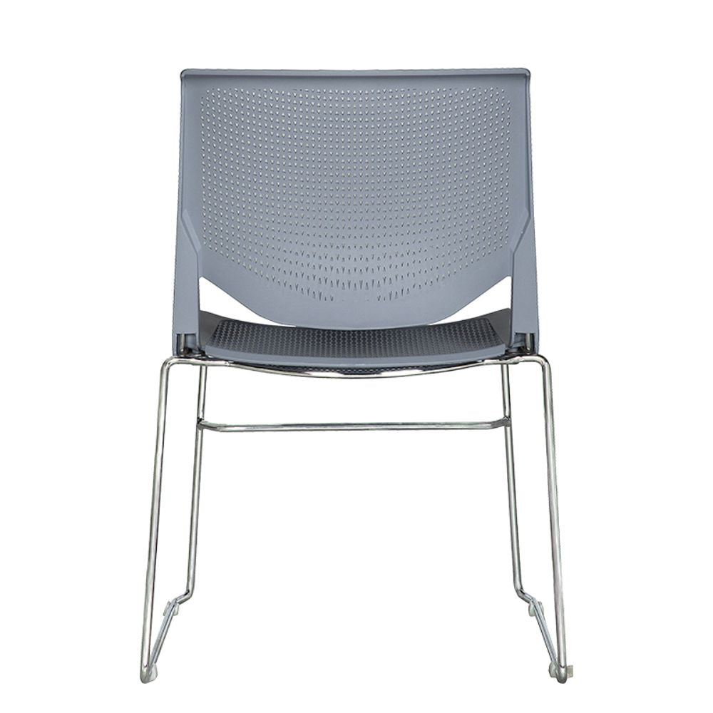 Silla comercial ALBAR A-630 con estructura de cold roll y respaldo y asiento de polipropileno