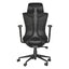Silla ejecutiva ALBAR CH-005 con respaldo en malla y cabecera ajustable de altura.