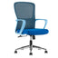 Silla operativa Albar LK-20 con respaldo en malla, asiento tapizado, brazos de polipropileno y base cromada