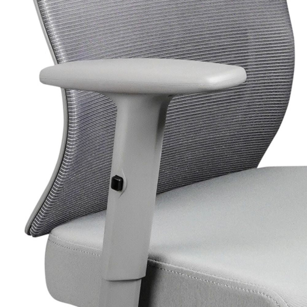 SILLA NOGAL BEAT ATHENAS GRIS EJECUTIVO | Silla Ejecutiva | Base Cromada Rodaja | Respaldo Ajustable | Asiento Tapizado | Brazos | Gris | Interior - ATHENAS GRIS EJECUTIVO - MOBILIARIO EN MOVIMIENTO - NOGAL BEAT - Sillas para oficina