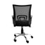 Silla operativa Nogal Beat Black Jack negra con respaldo en malla, asiento tapizado y base cromada