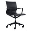 Silla de oficina secretarial Nogal Beat Bogotá tapizada en vinil con brazos y base de nylon con ruedas