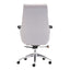 SILLA NOGAL BEAT BOUTIQUE | Silla de Oficina Moderna Gerencial | Base Estrella con Rodajas | Blanco | Piel sintética 100% Poliuretano | Interior - 205891 - Zuo - NOGAL BEAT -