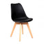 SILLA NOGAL BEAT CATARINA | Silla Ocasional Decorativa | Base 4 Puntas Madera | Varios Colores | Polipropileno Cubre Asiento en PU | Interior - SILLA CATARINA - MDO - NOGAL BEAT - Sillas