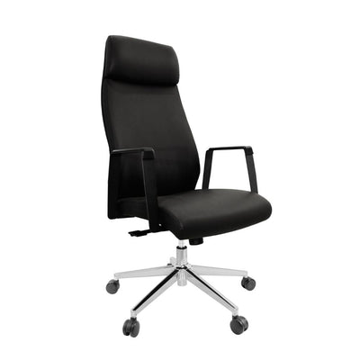 SILLA NOGAL BEAT E-10201N | Silla Directiva | Asiento Hule Espuma | Brazos Polipropileno | Base Metálica | Interior - E-10201N - GERSA - NOGAL BEAT - Sillas