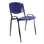 Silla de visita GERSA E-35058-2 con asiento y respaldo de polipropileno y estructura metálica delgada negra