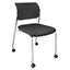 Silla de visita GERSA E-39540 con estructura cromada, respaldo de polipropileno y asiento tapizado.