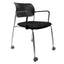 Silla de capacitación GERSA E-39541 con estructura cromada, ruedas de nylon y asiento tapizado
