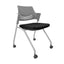 Silla de capacitación GERSA E-50951 con asiento tapizado abatible, respaldo de polipropileno y rodajas