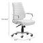 SILLA NOGAL BEAT ENTERPRISE | Silla de Oficina Moderna Gerencial | Base Estrella con Rodajas | Blanco | Piel sintética 100% Poliuretano | Interior - 205165 - Zuo - NOGAL BEAT -