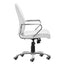 SILLA NOGAL BEAT ENTERPRISE | Silla de Oficina Moderna Gerencial | Base Estrella con Rodajas | Blanco | Piel sintética 100% Poliuretano | Interior - 205165 - Zuo - NOGAL BEAT -