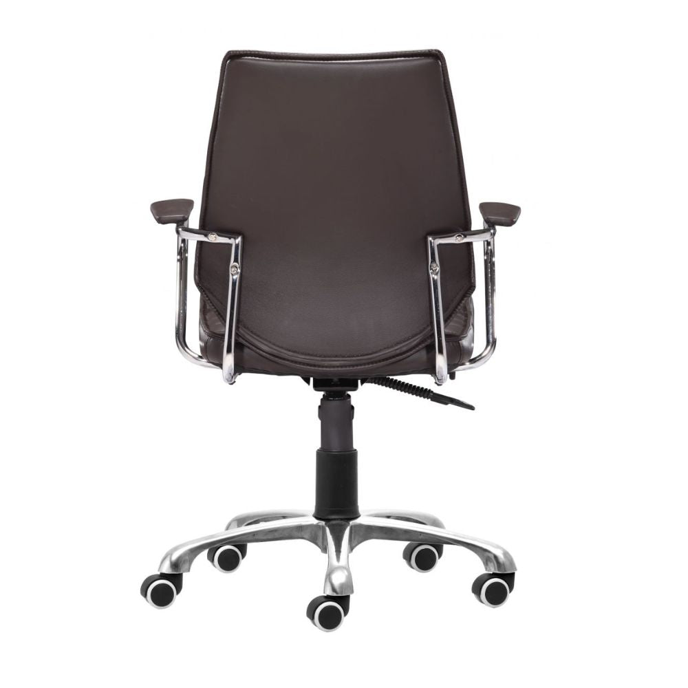 SILLA NOGAL BEAT ENTERPRISE | Silla de Oficina Moderna Gerencial | Base Estrella con Rodajas | Espresso | Piel sintética 100% Poliuretano | Interior - 205166 - Zuo - NOGAL BEAT -