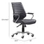 SILLA NOGAL BEAT ENTERPRISE | Silla de Oficina Moderna Gerencial | Base Estrella con Rodajas | Negro | Piel sintética 100% Poliuretano | Interior - 205164 - Zuo - NOGAL BEAT -