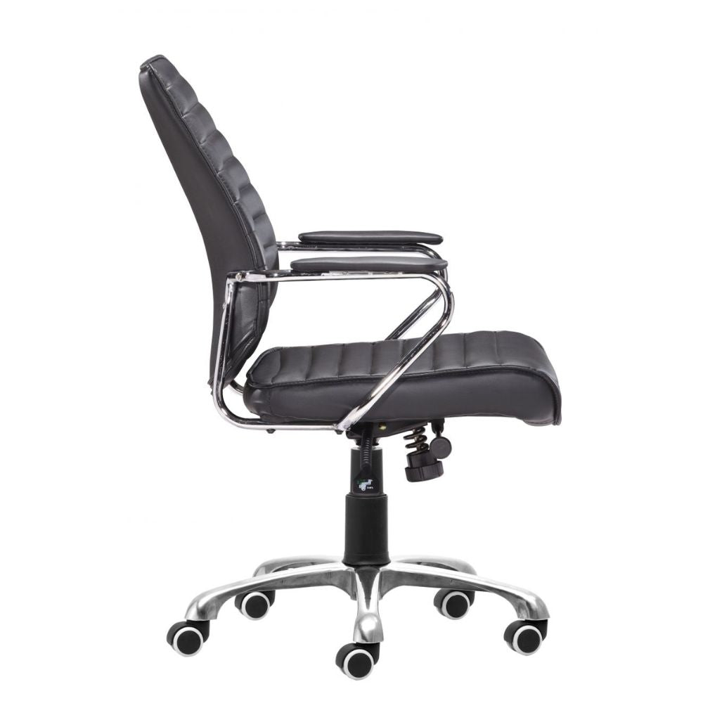 SILLA NOGAL BEAT ENTERPRISE | Silla de Oficina Moderna Gerencial | Base Estrella con Rodajas | Negro | Piel sintética 100% Poliuretano | Interior - 205164 - Zuo - NOGAL BEAT -