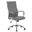 Silla de oficina directiva Albar GA-003A ergonómica tapizada en vinil con respaldo de gajos y base cromada