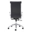 SILLA NOGAL BEAT GLIDER RESPALDO ALTO | Silla de Oficina para Empresa | Base Estrella con Rodajas | Negro | Piel Sintética 100% Poliuretano | Interior - 100371 - Zuo - NOGAL BEAT -