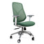 Silla ejecutiva NOGAL BEAT MEM Julia con base cromada con rodajas y respaldo tapizado en malla.