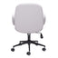 SILLA NOGAL BEAT LIONEL | Silla de Oficina Home Office | Base Estrella con Rodajas | Beige Blanco | Tejido 100% Poliéster | Interior - 109528 - Zuo - NOGAL BEAT -