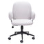 SILLA NOGAL BEAT LIONEL | Silla de Oficina Home Office | Base Estrella con Rodajas | Beige Blanco | Tejido 100% Poliéster | Interior - 109528 - Zuo - NOGAL BEAT -