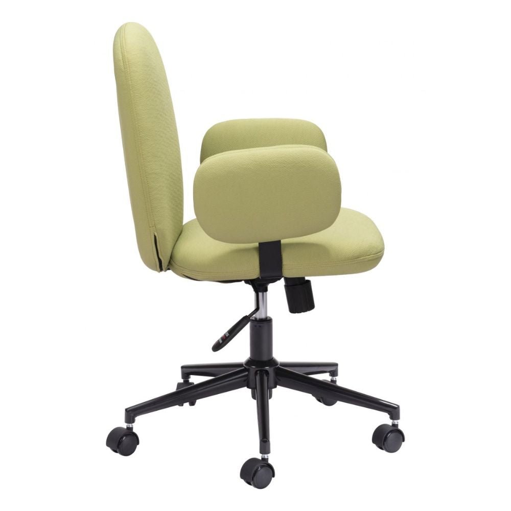 SILLA NOGAL BEAT LIONEL | Silla de Oficina Home Office | Base Estrella con Rodajas | Verde Oliva | Tejido 100% Poliéster | Interior - 109529 - Zuo - NOGAL BEAT -