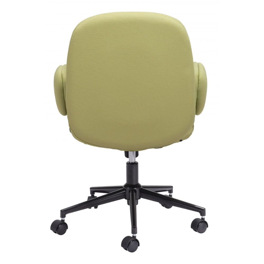 SILLA NOGAL BEAT LIONEL | Silla de Oficina Home Office | Base Estrella con Rodajas | Verde Oliva | Tejido 100% Poliéster | Interior - 109529 - Zuo - NOGAL BEAT -