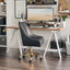 SILLA NOGAL BEAT MADELAINE | Silla de Oficina Decorativa | Base Estrella con Rodajas | Gris | Piel Sintética 100% Poliuretano | Interior - 109488 - Zuo - NOGAL BEAT -
