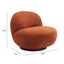 SILLA NOGAL BEAT MYANMAR | Silla Decorativa para Habitación Estudio | Base Acero Negro | Naranja | Estilo Piel de Oveja 100% Poliéster Madera Contrachapada | Interior - 109347 - Zuo - NOGAL BEAT - Sillas