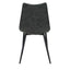 SILLA NOGAL BEAT NORWICH | Silla Ocasional de Comedor | Base Acero | Negro | Piel Sintética 100% Poliuretano Madera Contrachapada | Interior - 100760 - Zuo - NOGAL BEAT - Sillas