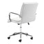 SILLA NOGAL BEAT PARTNER | Silla de Oficina para Empresa | Base Estrella con Rodajas | Blanco | Polipiel 100% Poliuretano | Interior - 109006 - Zuo - NOGAL BEAT -