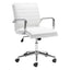 SILLA NOGAL BEAT PARTNER | Silla de Oficina para Empresa | Base Estrella con Rodajas | Blanco | Polipiel 100% Poliuretano | Interior - 109006 - Zuo - NOGAL BEAT -