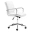 SILLA NOGAL BEAT PARTNER | Silla de Oficina para Empresa | Base Estrella con Rodajas | Blanco | Polipiel 100% Poliuretano | Interior - 109006 - Zuo - NOGAL BEAT -