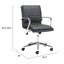 SILLA NOGAL BEAT PARTNER | Silla de Oficina para Empresa | Base Estrella con Rodajas | Negro | Polipiel 100% Poliuretano | Interior - 109005 - Zuo - NOGAL BEAT -