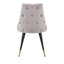SILLA NOGAL BEAT PICCOLO | Silla para Comedor | Base Acero Negro Oro | Gris | Terciopelo 100% Poliéster Madera Contrachapada | Interior - 101089 - Zuo - NOGAL BEAT - Sillas