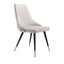 SILLA NOGAL BEAT PICCOLO | Silla para Comedor | Base Acero Negro Oro | Gris | Terciopelo 100% Poliéster Madera Contrachapada | Interior - 101089 - Zuo - NOGAL BEAT - Sillas