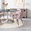 SILLA NOGAL BEAT PICCOLO | Silla para Comedor | Base Acero Negro Oro | Rosa | Terciopelo 100% Poliéster Madera Contrachapada | Interior - 101088 - Zuo - NOGAL BEAT - Sillas