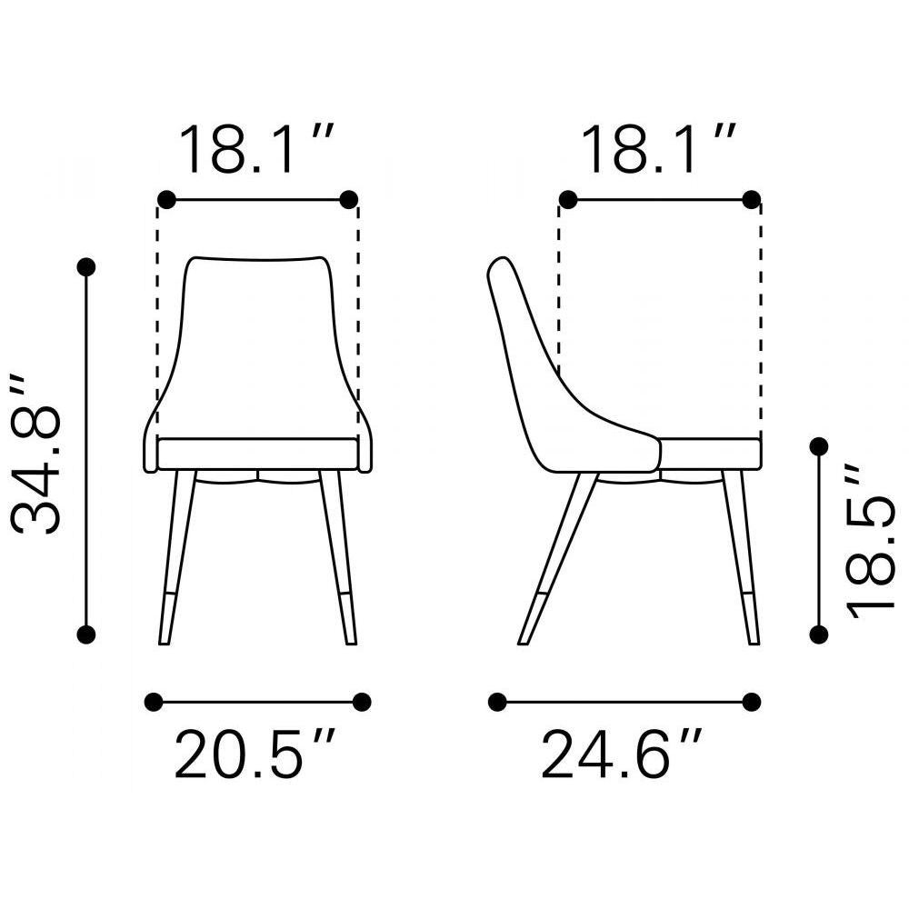 SILLA NOGAL BEAT PICCOLO | Silla para Comedor | Base Acero Negro Oro | Rosa | Terciopelo 100% Poliéster Madera Contrachapada | Interior - 101088 - Zuo - NOGAL BEAT - Sillas