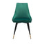 SILLA NOGAL BEAT PICCOLO | Silla para Comedor | Base Acero Negro Oro | Verde | Terciopelo 100% Poliéster Madera Contrachapada | Interior - 101090 - Zuo - NOGAL BEAT -